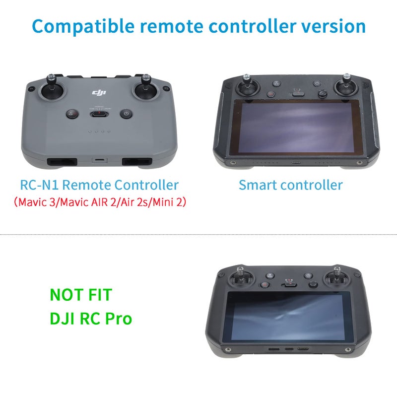Hanatora RC-N3/N1/N2/N1C Remote Controller Sticks for DJI Neo,Mavic 3,Mini 4K/2 SE,Mini 4/3 Pro,Air 3S/3/2S,Air 2,Metal Aluminum Control Joysticks Thumb Rocker Accessories - Image 2